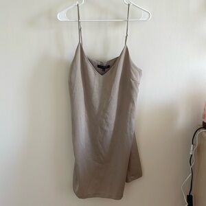 Bronze satin dress